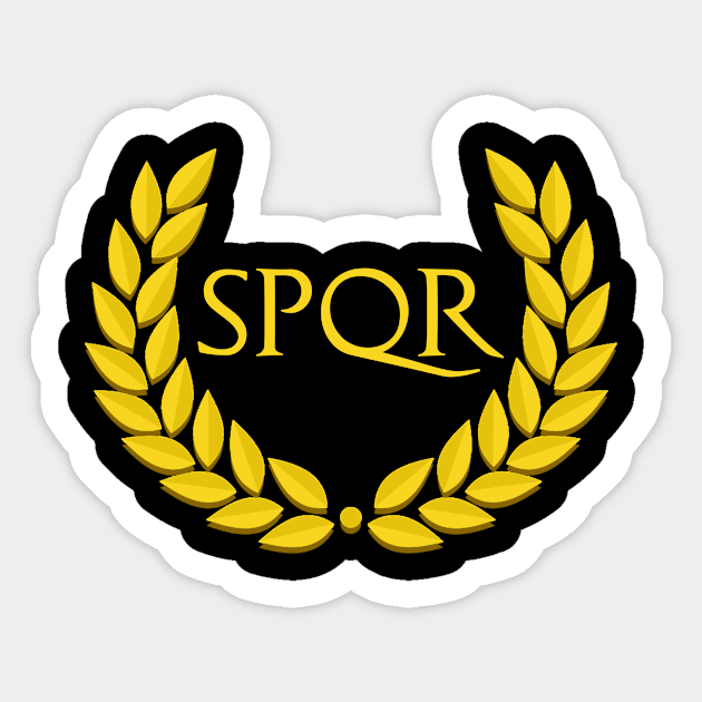 SPQR Purple Roman Empire design Sticker by KuTees